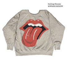Load image into Gallery viewer, MADEWORN ROLLING STONES CREW FLEECE SWEATSHIRT IN HEATHER GREY