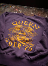 Load image into Gallery viewer, MADEWORN QUEEN TOUR '75 CREW FLEECE IN PURPLE