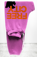 Load image into Gallery viewer, FREE CITY UNISEX LARGE SWEATPANT - PINK PLANT ORANGE
