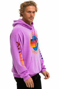 AVIATOR NATION UNISEX RELAXED PULLOVER HOODIE - NEON PURPLE