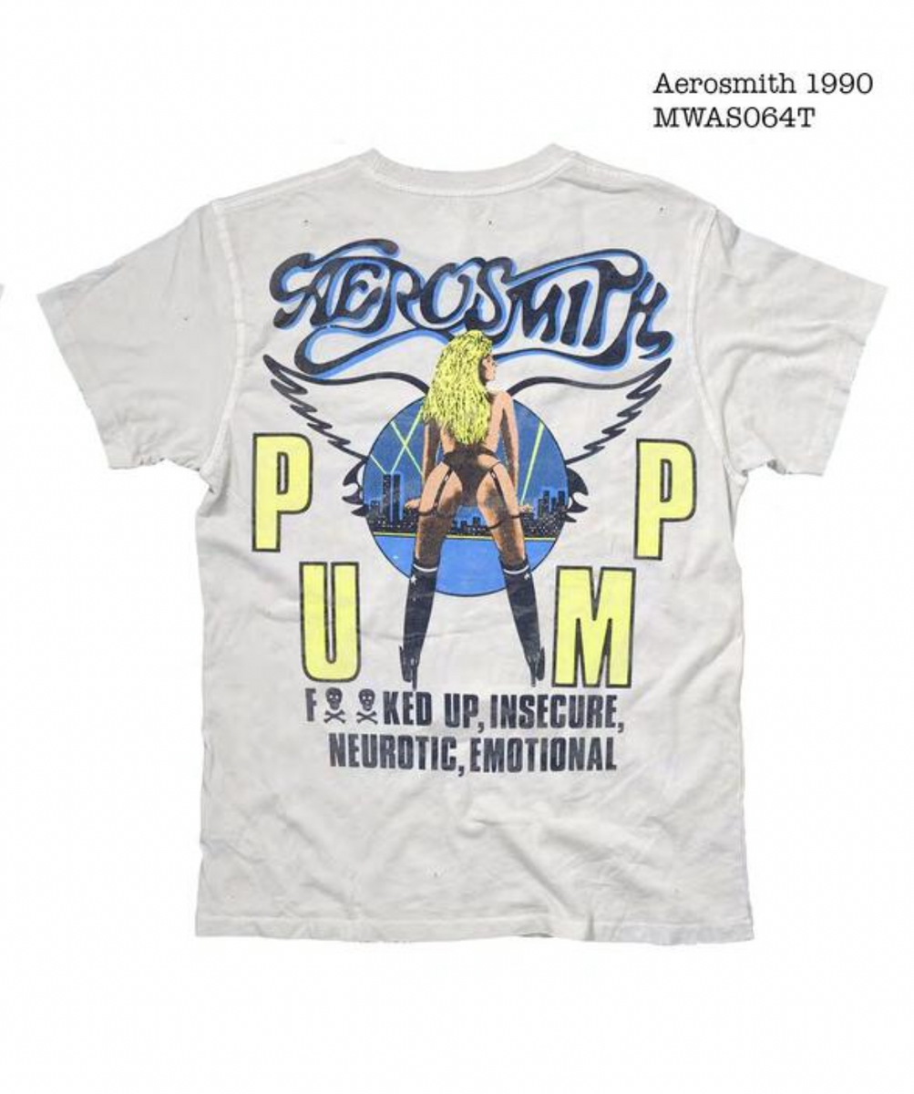 ビンテージ　Aerosmith Summer Jam Tシャツ MADEWORN AEROSMITH 1990 UNISEX TEE IN VINTAGE WHITE – SINGER22