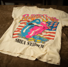 Load image into Gallery viewer, MADEWORN ROLLING STONES STEEL WHEELS '89 UNISEX TEE IN MELLOW YELLOW