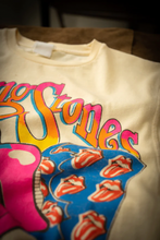 Load image into Gallery viewer, MADEWORN ROLLING STONES STEEL WHEELS '89 UNISEX TEE IN MELLOW YELLOW