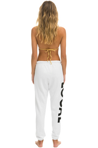 AVIATOR NATION LOCALS ONLY SWEATPANTS -WHITE