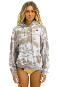 AVIATOR NATION HAND DYED PULLOVER HOODIE RELAXED - TIE DYE SAND