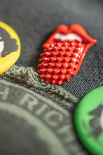 Load image into Gallery viewer, MADEWORN ROLLING STONES ZIP HOODIE IN COAL