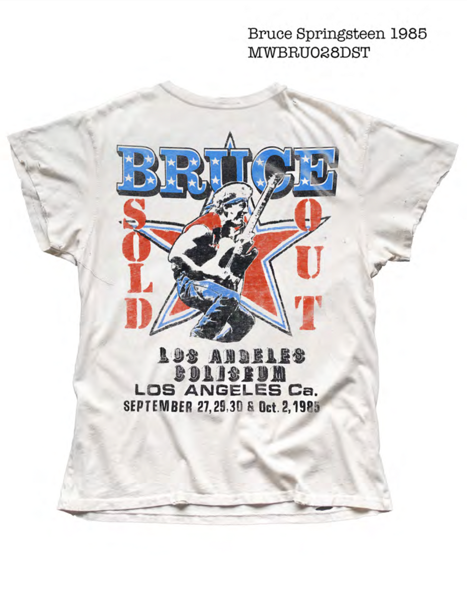 Bruce Springsteen Tシャツ 1985年 XL MADEWORN BRUCE SPRINGSTEEN 1985 UNISEX TEE IN VINTAGE WHITE