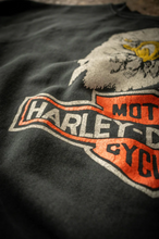 Load image into Gallery viewer, MADEWORN HARLEY DAVIDSON EAGLE UNISEX CLASSIC CREW SWEATSHIRT IN COAL