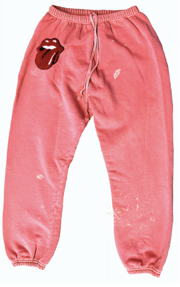 MADEWORN THE ROLLING STONES PE SWEATPANT IN CHERRY