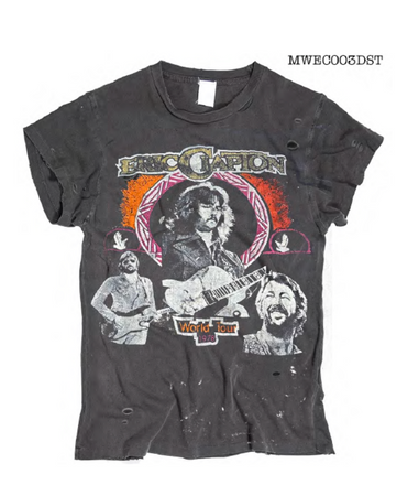 MADEWORN ERIC CLAPTON UNISEX CREW TEE IN DUSK