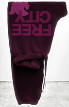 Load image into Gallery viewer, FREE CITY UNISEX LARGE SWEATPANT - EGGSPLANT LOVE