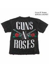 Load image into Gallery viewer, MADEWORN GUNS N ROSES CROPPPED T SHIRT IN COAL