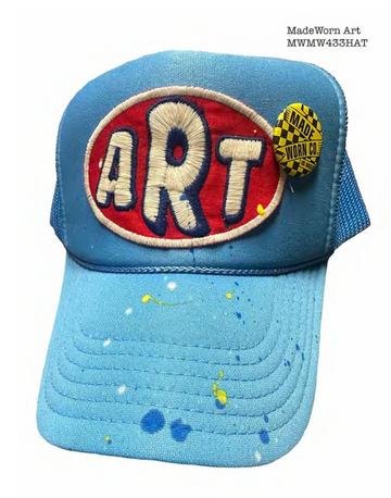 MADEWORN ART TRUCKER HAT LIGHT BLUE