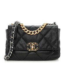 Load image into Gallery viewer, Chanel 19 Flap Bag Quilted Leather Medium Lambskin