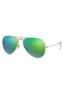 Ray-Ban Aviator Large Metal Sunglasses 58mm in Grey Mirror Green