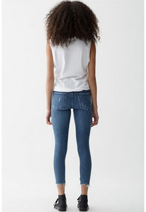 AGOLDESophie Crop Jean With Chewed Hem and Waistband