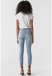 AGOLDE Sophie Crop Jean With Chewed Hem and Waistband