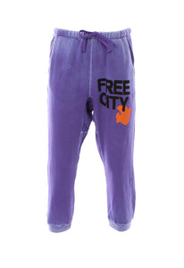 FREE CITY Large Sunfades Pocket Sweatpant in Purplegumm Sunfade