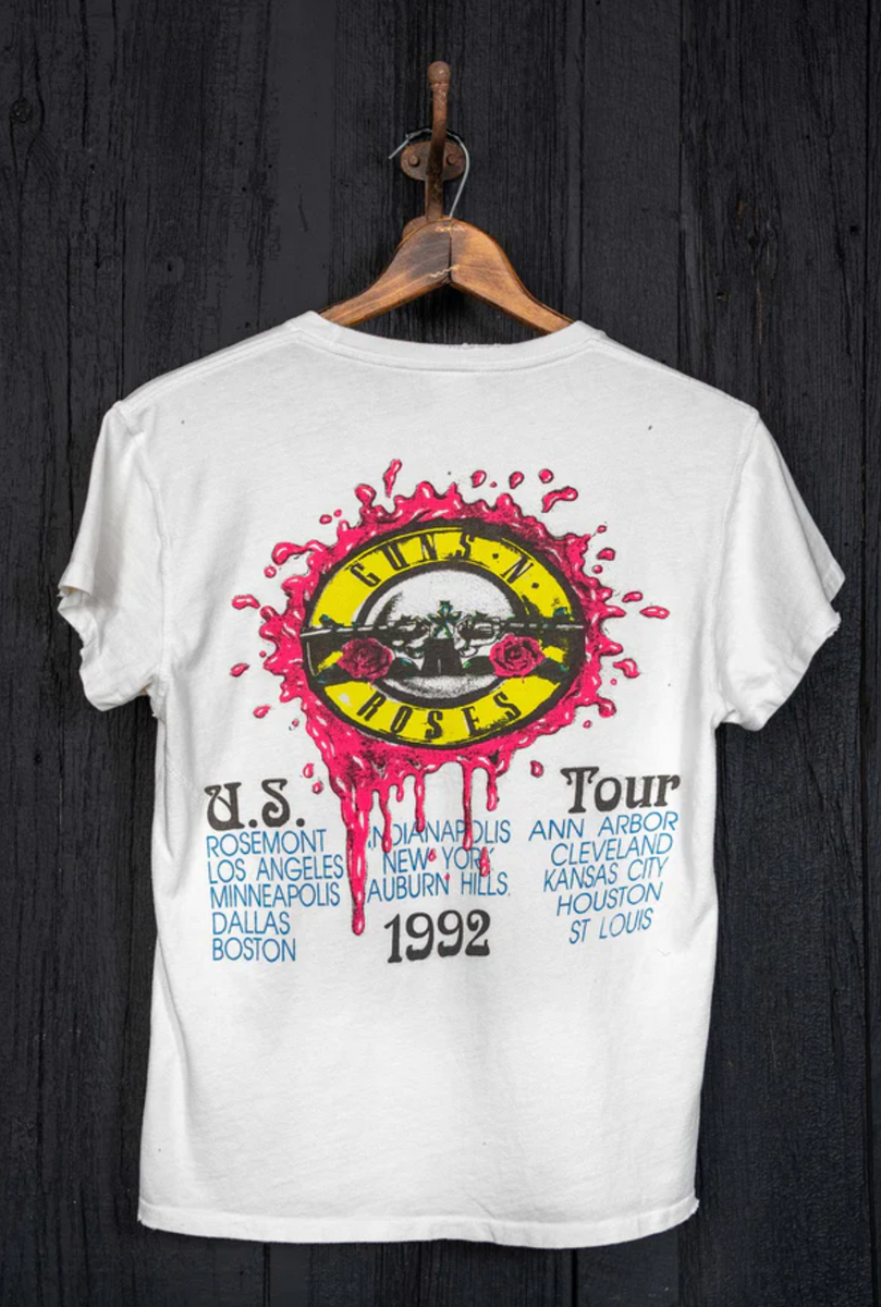 MADEWORN GUNS N' ROSES '92 US TOUR DESTROYED UNISEX TEE