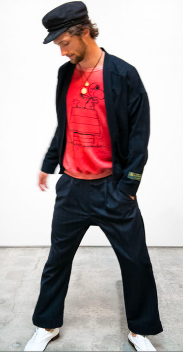 Free City Basicgoodness RedBaron Woodstock Unisex Raglan In Artyard Red