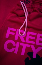 Load image into Gallery viewer, FREECITYlarge UNISEX sweatpant - artyardred/black