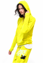 Load image into Gallery viewer, FREE CITY SUPERFLUFF LUX pullover hoodie - glowlight yellow