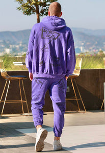Maybe Crazy LA Unisex Sweatpants in Purple