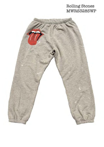 MADEWORN THE ROLLING STONES PE SWEATPANT IN HEATHER GREY