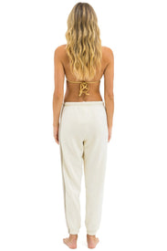 Aviator Nation 5 Stripe Sweatpants in VINTAGE WHITE/GREY