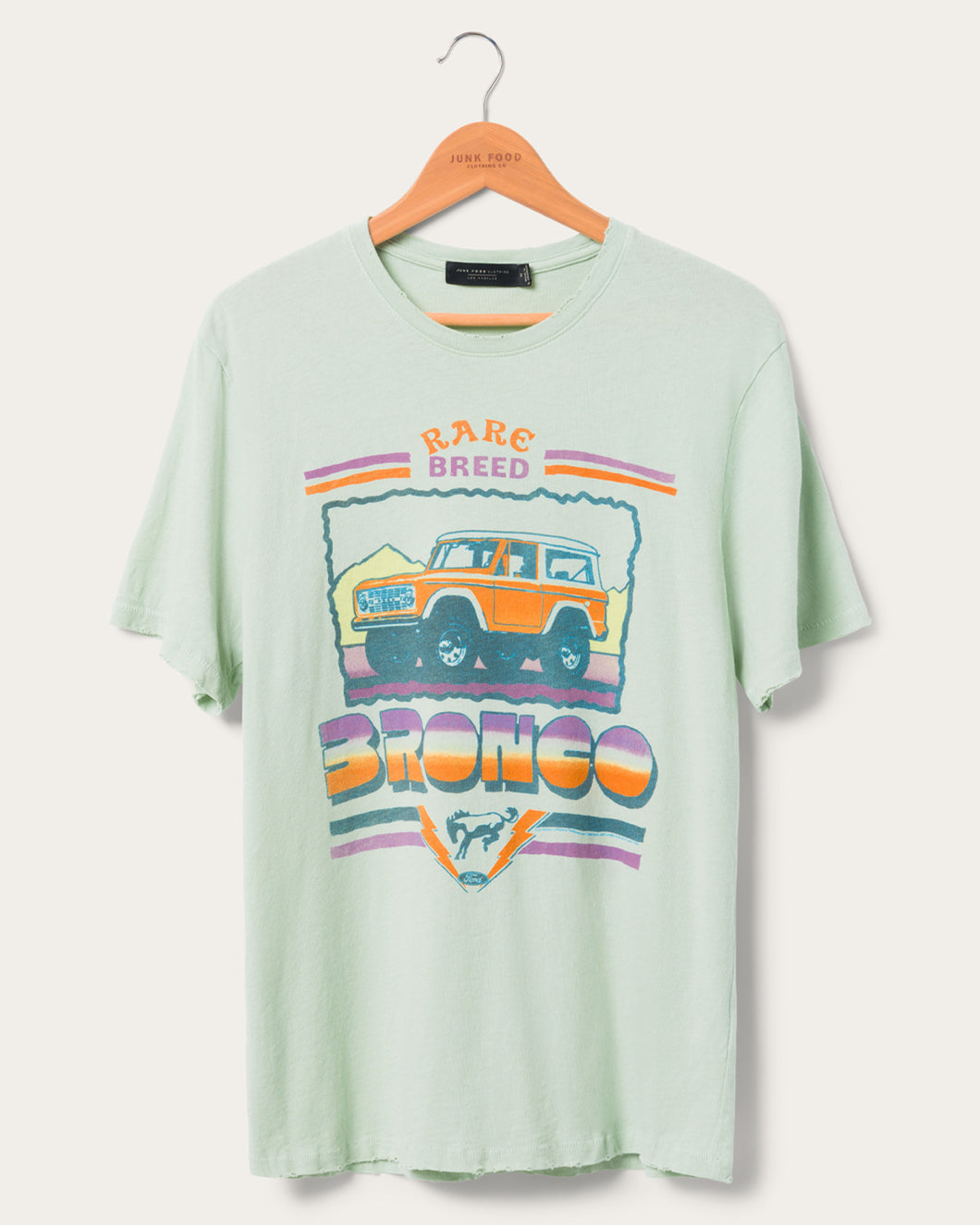 JUNKFOOD CLOTHING UNISEX FORD BRONCO RARE BREED VINTAGE TEE IN SPRAY