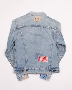 RILEY VINTAGE Totally Patched Up Trucker Jacket ships within 2 weeks