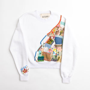 RILEY VINTAGE Totally Patched Up Crewneck preorder ships in 2 weeks