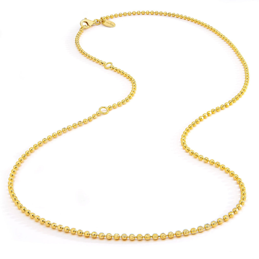 Aaron Basha Vermeil Faceted Ball Chain (preorder ships in 4 weeks)