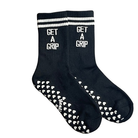 SINGER22 Exclusive Healing Heels Get A Grip Pilates Socks