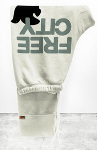 FREE CITY Large Creamy Army  3/4 sweats