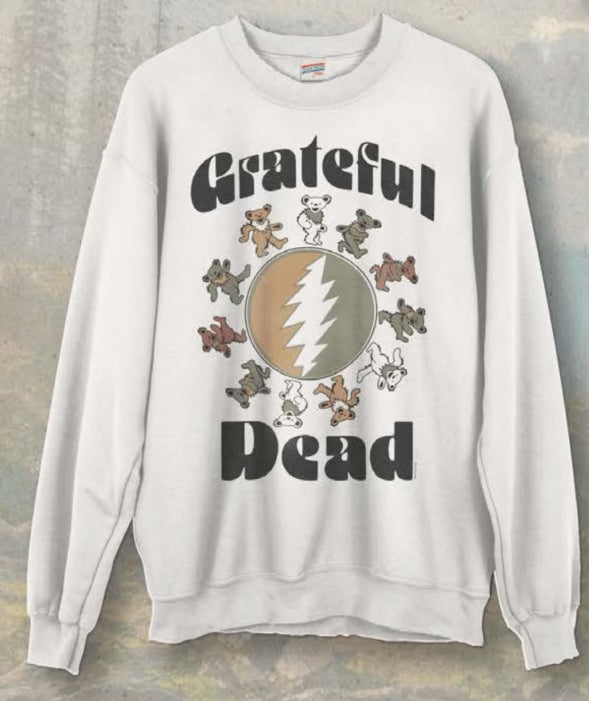 JUNK FOOD CLOTHING UNISEX GRATEFUL DEAD BEAR RING VINTAGE SWEATSHIRT