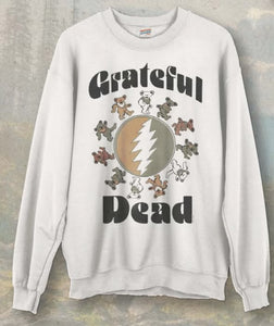 JUNK FOOD CLOTHING UNISEX GRATEFUL DEAD BEAR RING VINTAGE SWEATSHIRT