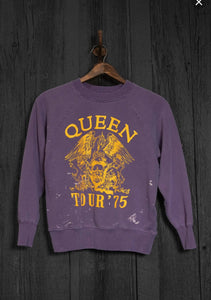 MADEWORN QUEEN TOUR '75 CREW FLEECE IN PURPLE
