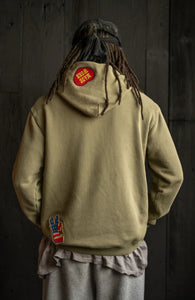 MADEWORN 1971 ZIP HOODIE IN FATIGUE