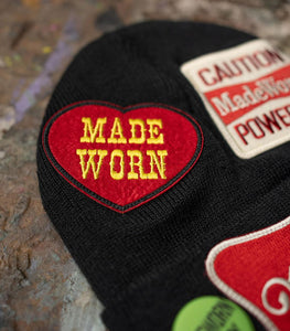 MADEWORN ARMY BEANIE IN BLACK