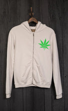Load image into Gallery viewer, MADEWORN BE KIND ZIP FLEECE HOODIE IN VINTAGE WHITE