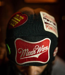 MADEWORN ARMY BEANIE IN BLACK