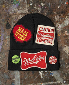 MADEWORN ARMY BEANIE IN BLACK