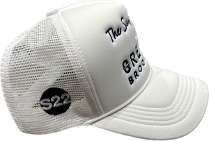 SINGER22 Exclusive SURF LODGE X GREATS BROOKLYN Collab WHITE TRUCKER HAT