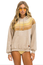 Load image into Gallery viewer, AVIATOR NATION WAVE STRIPE 4 PULLOVER UNISEX HOODIE RELAXED -SAND/SAND