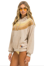 Load image into Gallery viewer, AVIATOR NATION WAVE STRIPE 4 PULLOVER UNISEX HOODIE RELAXED -SAND/SAND