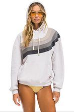 Load image into Gallery viewer, AVIATOR NATION WAVE STRIPE 4 UNISEX PULLOVER HOODIE RELAXED DOVE GREY/CHARCOAL