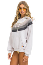 Load image into Gallery viewer, AVIATOR NATION WAVE STRIPE 4 UNISEX PULLOVER HOODIE RELAXED DOVE GREY/CHARCOAL