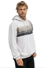 Load image into Gallery viewer, AVIATOR NATION WAVE STRIPE 4 UNISEX PULLOVER HOODIE RELAXED DOVE GREY/CHARCOAL