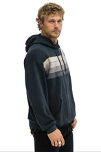 Load image into Gallery viewer, AVIATOR NATION WAVE STRIPE 4 PULLOVER UNISEX HOODIE RELAXED - CHARCOAL/CHARCOAL